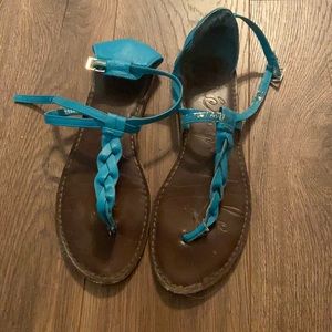Blue sandals